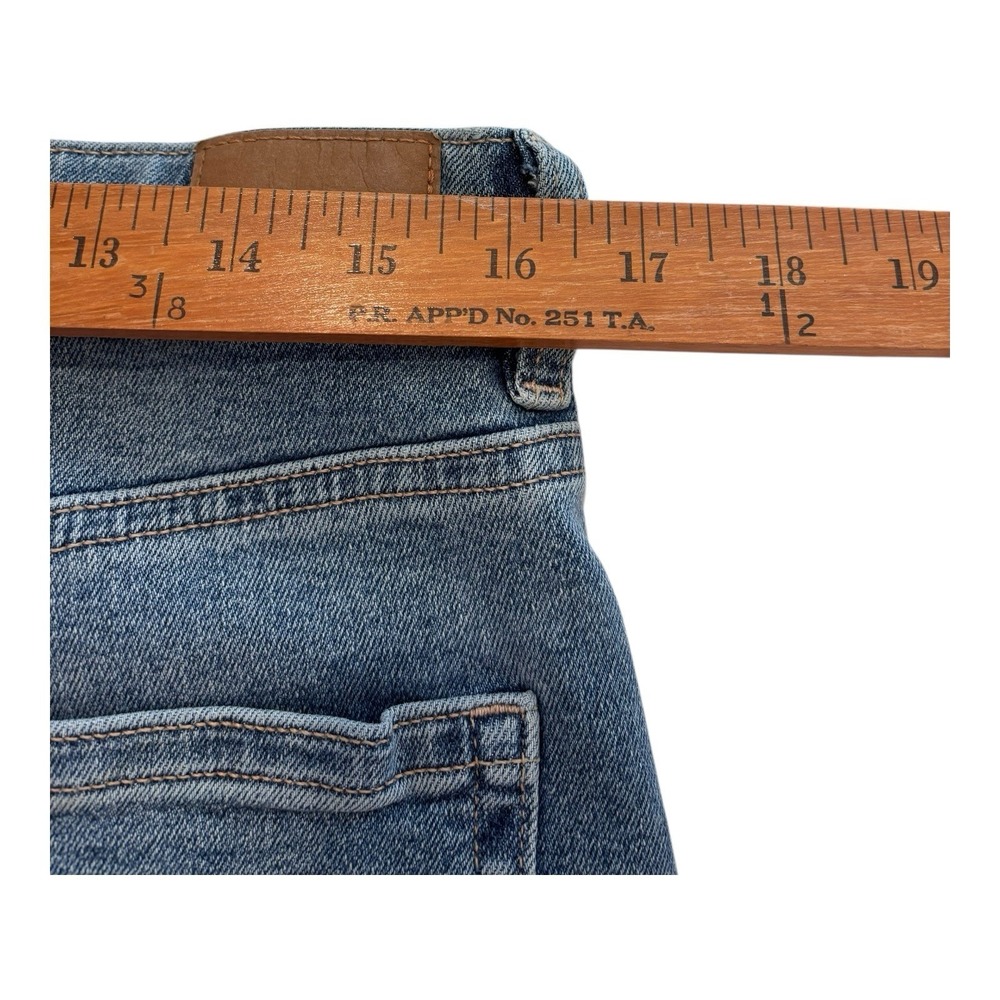 American Eagle Hi Rise Jeans 12 R Blue Cropped Stretch 1977 Straight Leg (32x27) - Picture 4 of 9